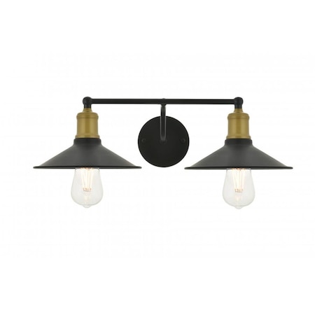 Cling Etude 2 Light Brass & Black Wall Sconce CL2957960